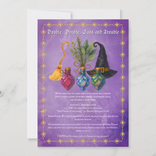 Potion Elixir-Packed Cocktail Party Kaart (Voorkant)