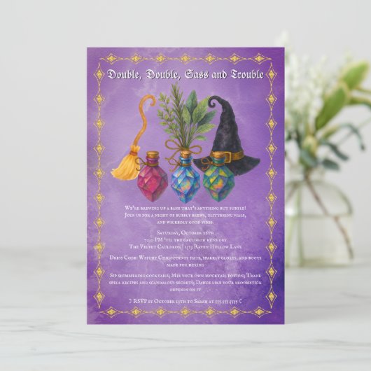 Potion Elixir-Packed Cocktail Party Kaart (Staand voorkant)