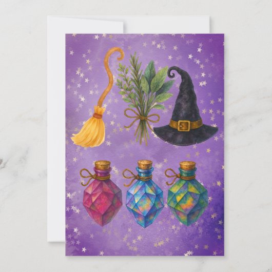 Potion Elixir-Packed Cocktail Party Kaart (Achterkant)