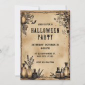 Potion flessen perkament papier textuur Halloween Kaart (Voorkant)