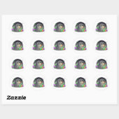 Potion Fold – Schotse Vouw Kat Halloween Ronde Sticker (Vel)