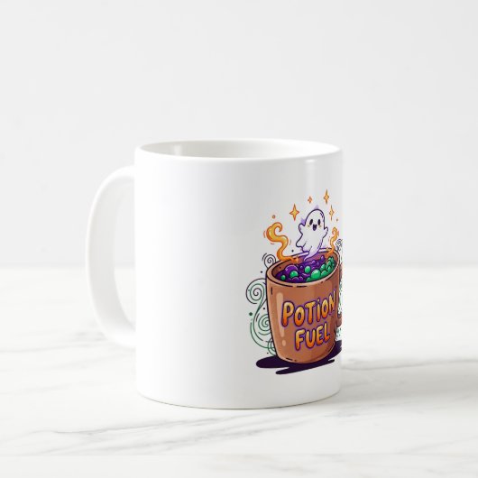 Potion Fuel Magic - Grappig Halloween Koffiemok (Voorkant links)
