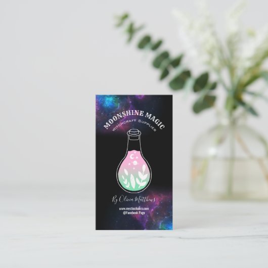 Potion Galaxy Witchcraft Visitekaartje (Staand voorkant)
