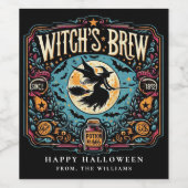 Potion Halloween Party Witch's Brew Wine Label Wijn Etiket (Enkel label)