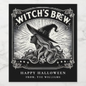 Potion Halloween Party Witch's Brew Wine Label Wijn Etiket (Enkel label)