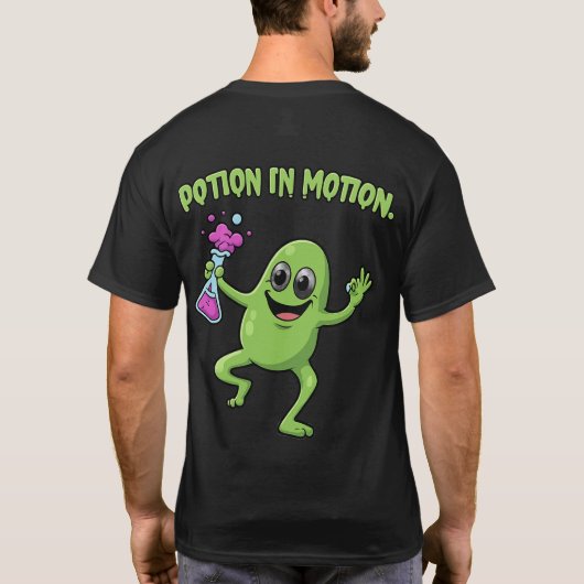 Potion in Motion Funny Dancing Monster Science Lab T-shirt (Achterkant)