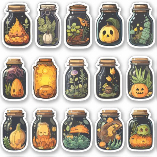 Potion Ingrediënten Halloween Stickers (Voorkant)