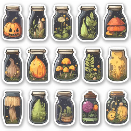 Potion Ingrediënten Halloween Stickers (Voorkant)