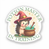 Potion Master in Training - Schattigee egel Sticke Sticker (Voorkant)