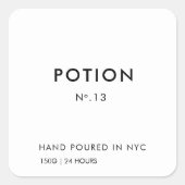Potion No. 13 Minimalistische kaars Label | Custom (Voorkant)