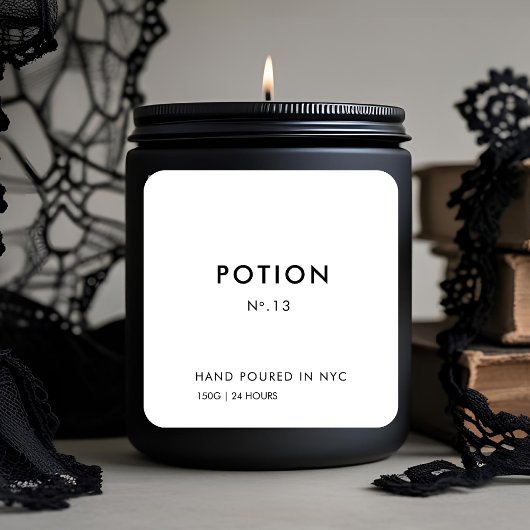 Potion No. 13 Minimalistische kaars Label | Custom