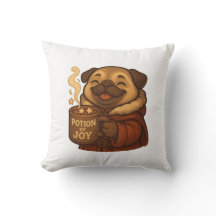 Potion of Joy Pug Kussen | Knuffel Cute Kersthond