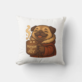 Potion of Joy Pug Kussen | Knuffel Cute Kersthond