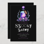 Potion Skull Moderne Minimalistische Halloween Kaart (Voorkant / Achterkant)