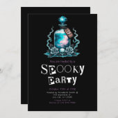 Potion Skull Moderne Minimalistische Halloween Kaart (Voorkant / Achterkant)