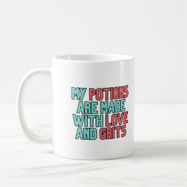 Potions and Grits Southern Witches Humor Koffiemok