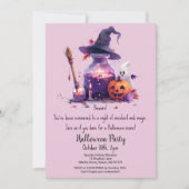 Potions Pumpkin Ghost Witch Pet Halloween Party Kaart (Voorkant)