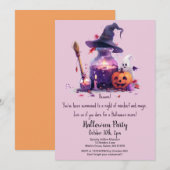 Potions Pumpkin Ghost Witch Pet Halloween Party Kaart (Voorkant / Achterkant)