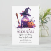 Potions Pumpkin Ghost Witch Pet Halloween Party Kaart (Staand voorkant)