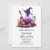 Potions Pumpkin Ghost Witch Pet Halloween Party Kaart (Voorkant)