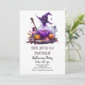 Potions Pumpkin Ghost Witch Pet Halloween Party Kaart (Staand voorkant)