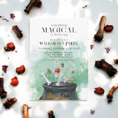 Potions & Spells Witches Cauldron Halloween Party Kaart