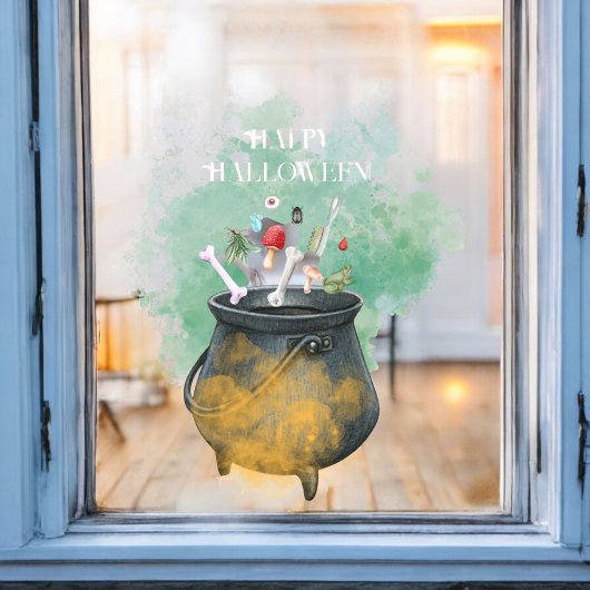 Potions, spreuken en magische heksen ketel Hallowe Raamsticker