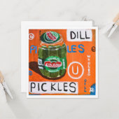 Potje augurken kaart (Voorkant / Achterkant in situ)