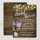 Potje Delpheniums en Lichten Rustiek Vrijgezellenf Kaart (Voorkant / Achterkant)