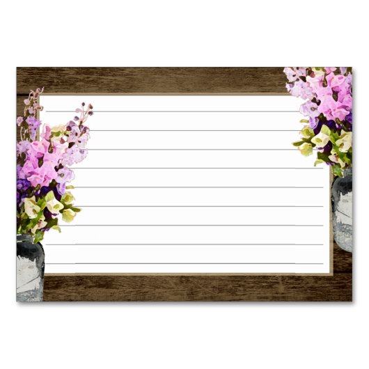 Potje Delpheniums Rustiek Recept Kaart (Achterkant)