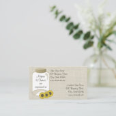 Potje en zonnebloemen Bruids Registratie Kaart (Staand voorkant)