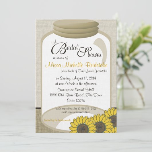 Potje en Zonnebloemen Vrijgezellenfeest Kaart (Staand voorkant)