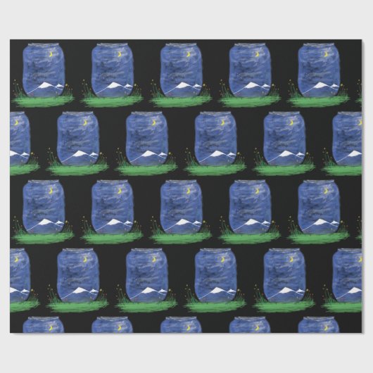 Potje met sterren cadeaupapier (Vlak)