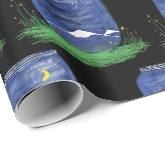 Potje met sterren cadeaupapier (Rol Hoek)