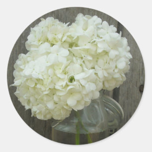 Potje van Hydrangeas & Barnwood Sticker