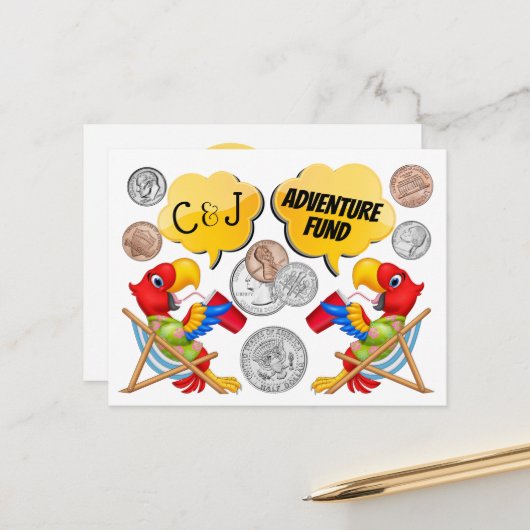 Potje voor Kleingeld Briefkaart (Voorkant / Achterkant in situ)