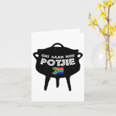Potjie Zuid-Afrika Potjiekos Stew Brai Kaart (Gele Bloem)