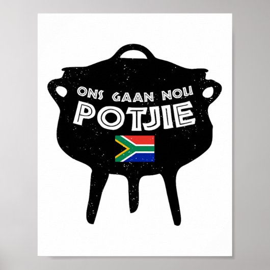 Potjie Zuid-Afrika Potjiekos Stew Brai Poster (Voorkant)