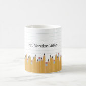 Potloden en papier gepersonaliseerd koffiemok (Center)