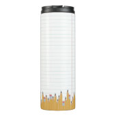 Potloden en papier gepersonaliseerd thermosbeker (Achterkant)