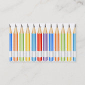 Potloden Foto Leraar Tutoring School Onderwijs Visitekaartje (Achterkant)