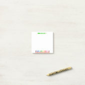 Potloden met aangepaste leraar naam kleur post-it® notes (Op bureau)