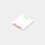 Potloden met aangepaste leraar naam kleur post-it® notes (Schuin)