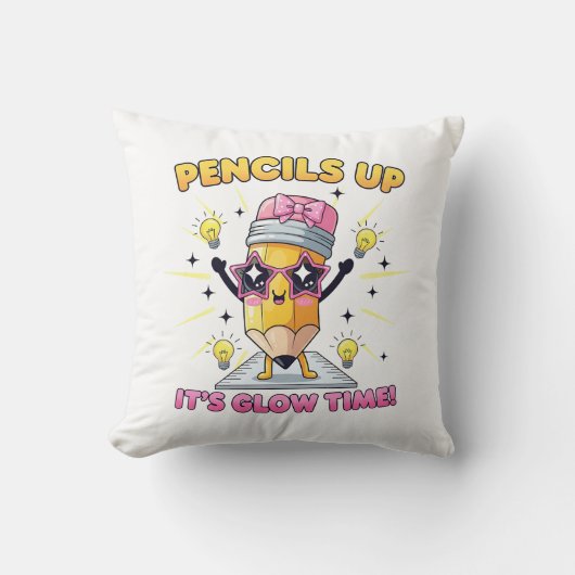 Potloden omhoog Het is gloeitijd Kussen (Voorkant)