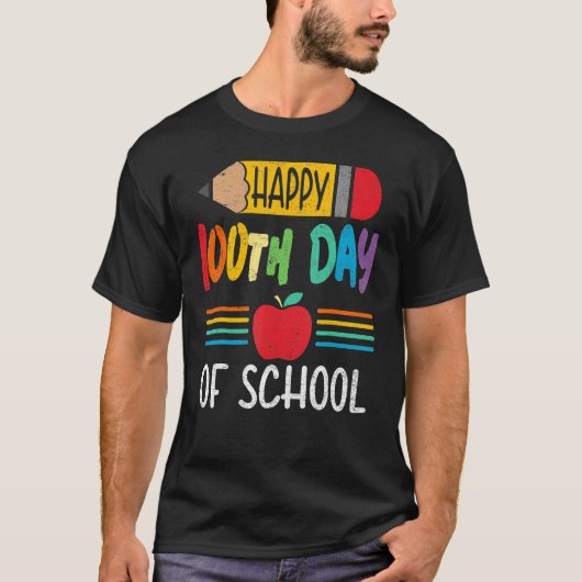 potlood 100e dag leerkracht B T-shirt (Voorkant)