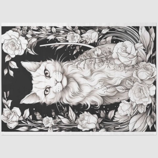 Potlood Art Cat 3 Decoupage papier (Voorkant)