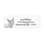 Potlood Australisch vee hond retour adres label (Voorkant)