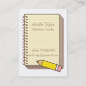 Potlood Blocnote Substituut Visitekaartjes leraar (Voorkant)
