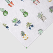 Potlood cactus patroon tissuepapier (Detail)