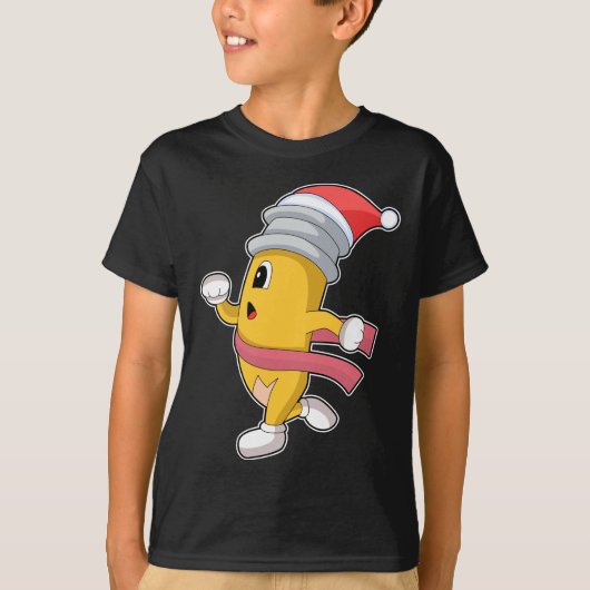 Potlood Christmas Runner T-shirt (Voorkant)